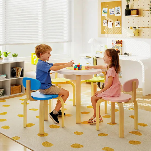 Ensemble de chaise de table pour tout-petit en forme de fleur