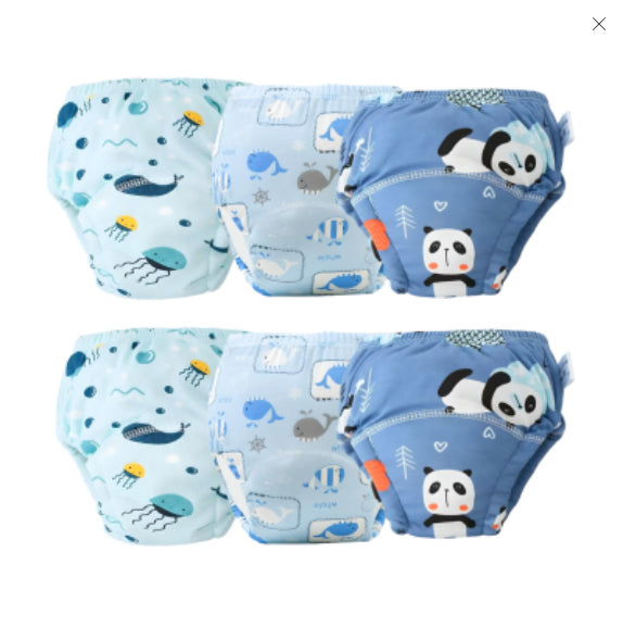 Pantalon d'entraînement pour bébé Pure coton respirant 6 couches Lavable Couche pour bébé