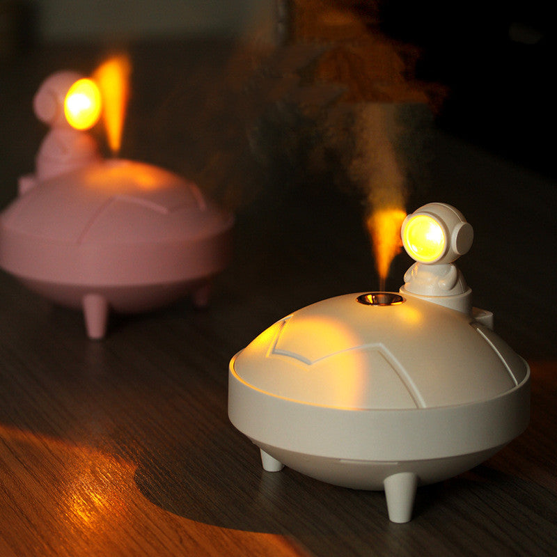 Astronaute Coucher de soleil Humidificateur 2 Mode de pulvérisation 360 degrés Tête tournante Astronaute Lumière