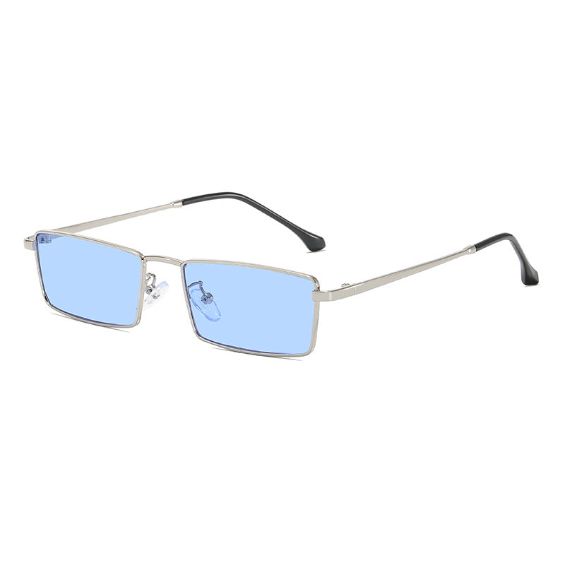 Lunettes de soleil de cadre en métal rétro pour hommes