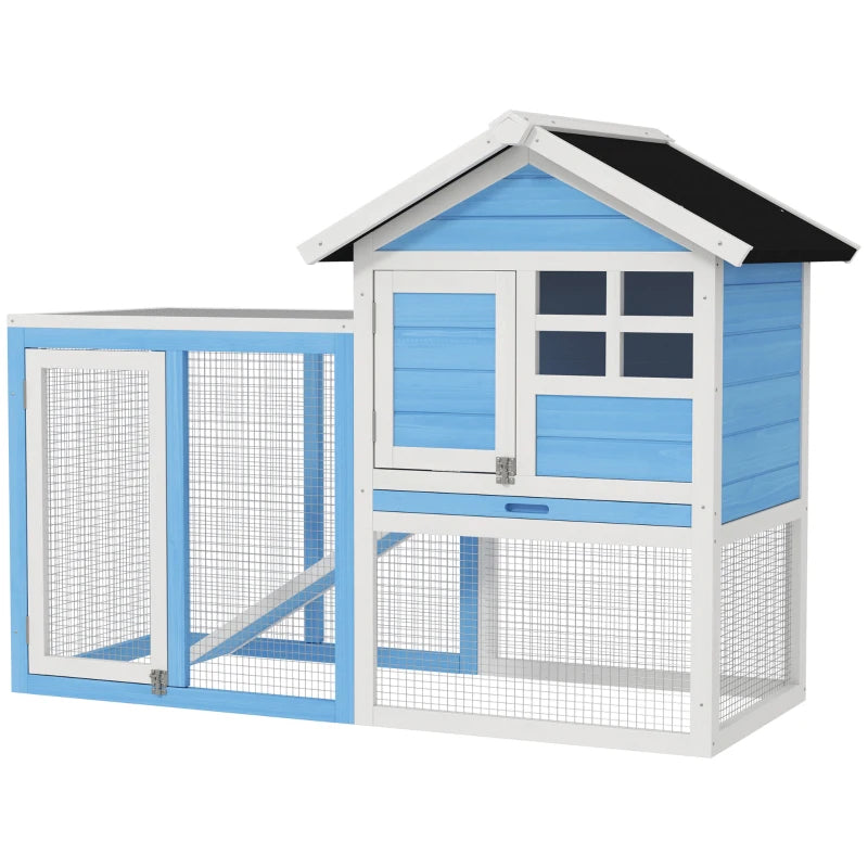 49 Lapin en bois Hutch Bunny Cage avec toiture asphaltée imperméable