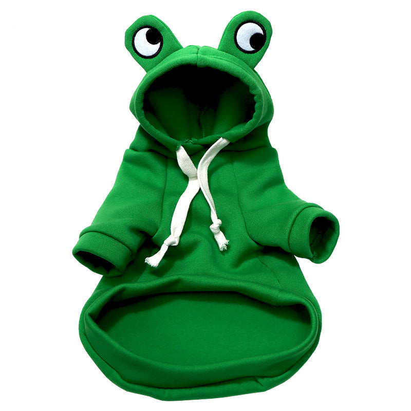 Doucement chaud vêtements de chat pour petits chiens chats drôle Halloween Cosplay Frog costume Kitten Crea