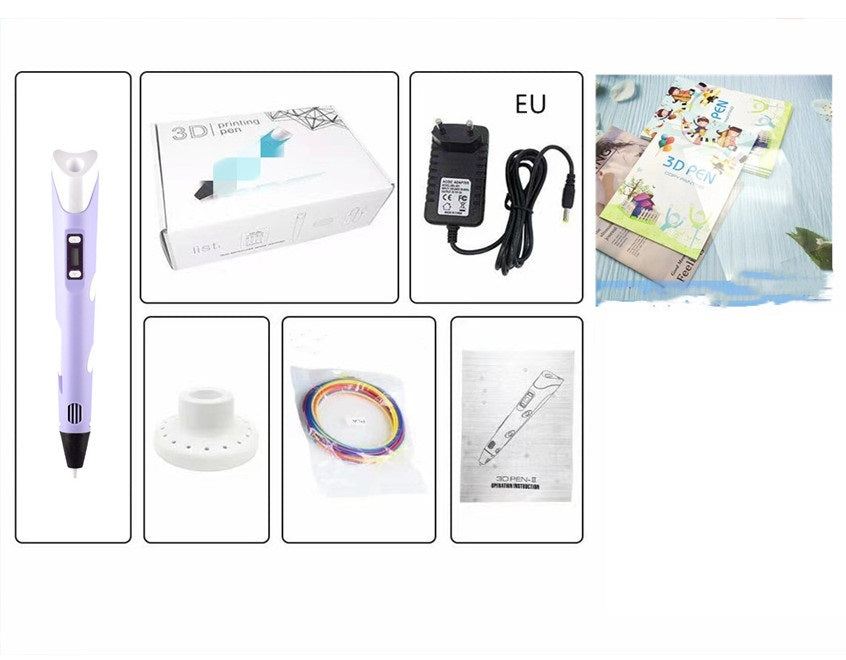 Ensemble de jouets de brosses tridimensionnelles 3D pour enfants
