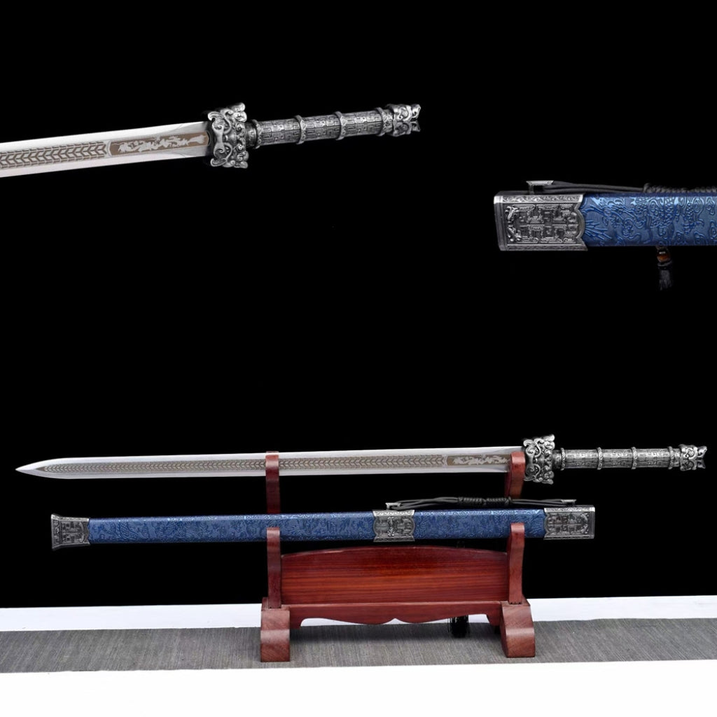 Épée de Tang-Style Integral style antique Épée Long Épée de Manganèse Lame d'épée en acier Han-Style S
