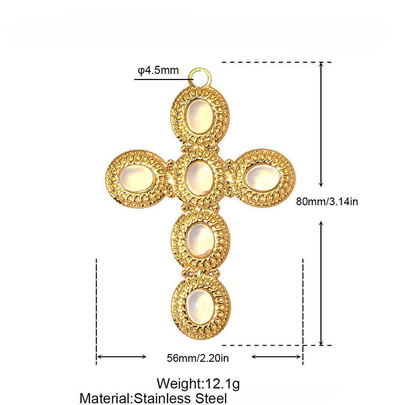 Pendentif en acier inoxydable avec zircon et trempage d'huile