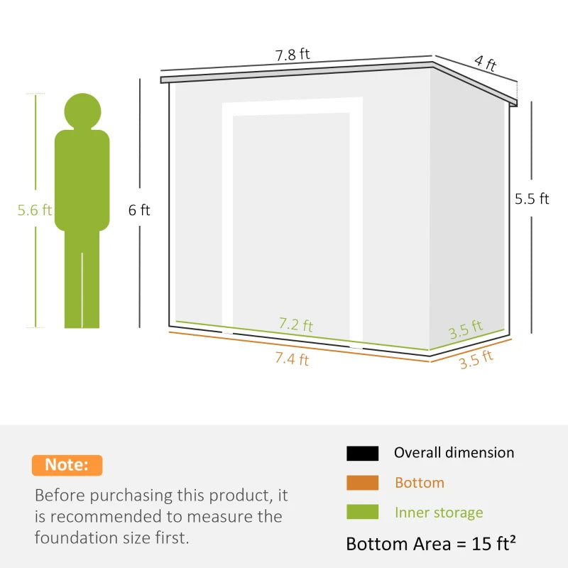 Couche de rangement extérieur en plastique avec plancher