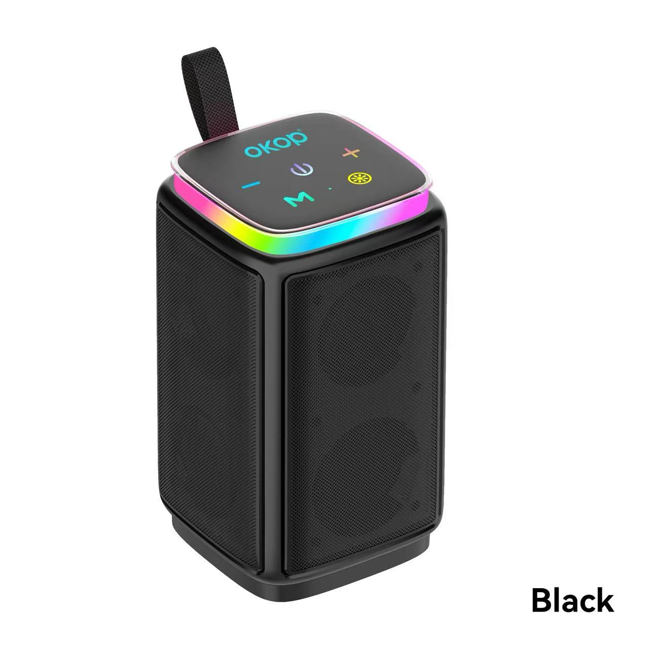 KP-562 Mini haut-parleur Bluetooth portable Subwoofer double aimant RGB éclairage sans fil carte TF