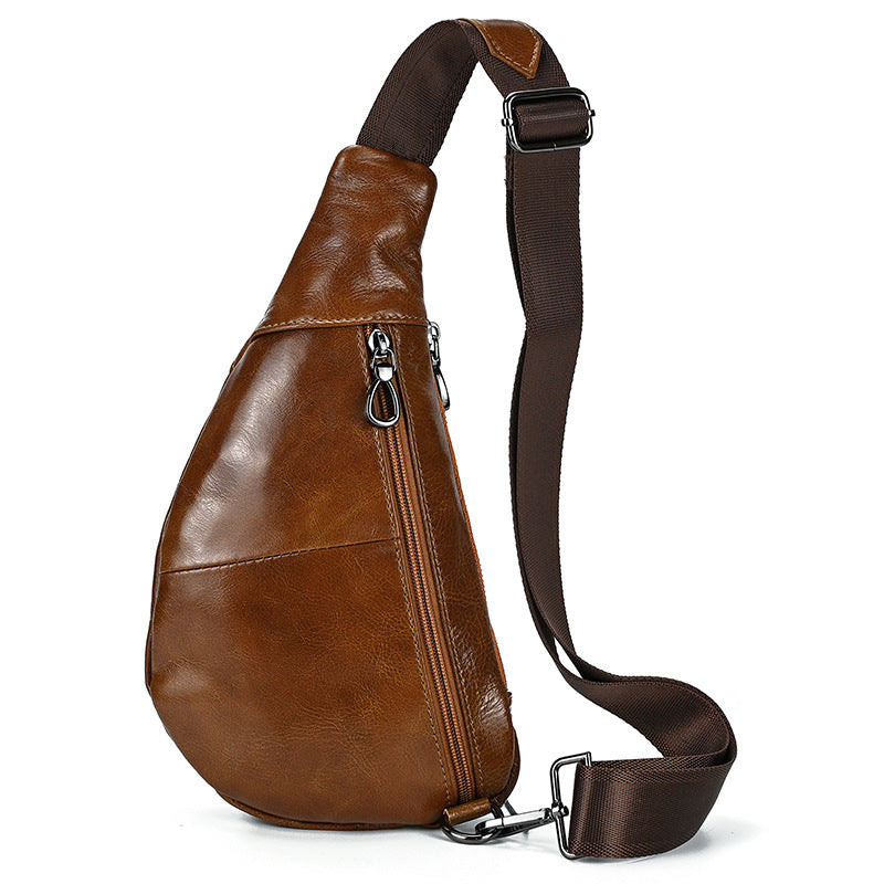 La mode créative cuir sac poitrine homme