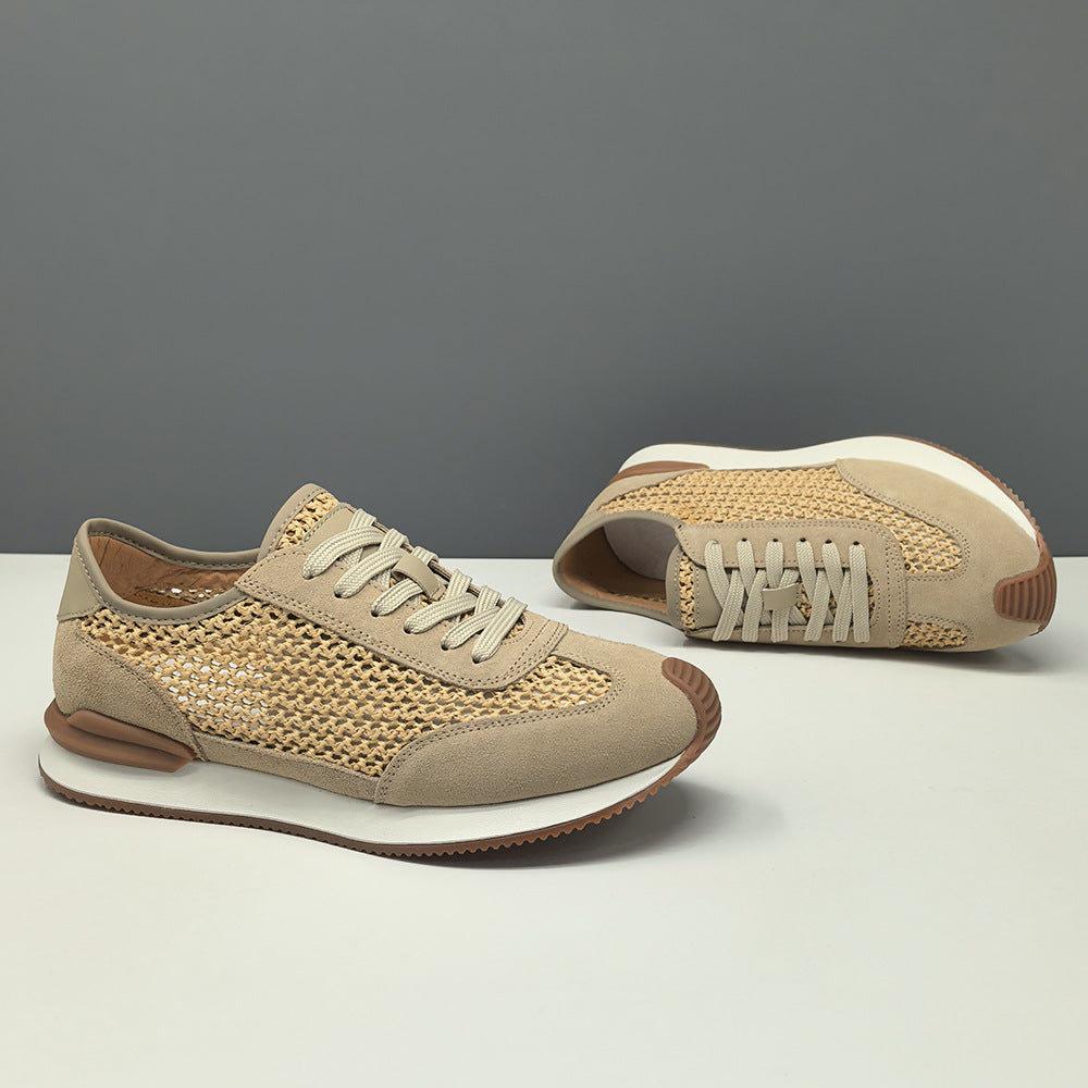Hommes Respirant Versatile Cuir Chaussures Casual