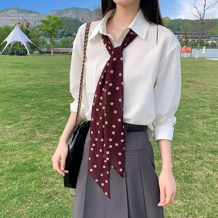Vintage haut de gamme long ruban en soie écharpe Accessoire taille Bandes mode