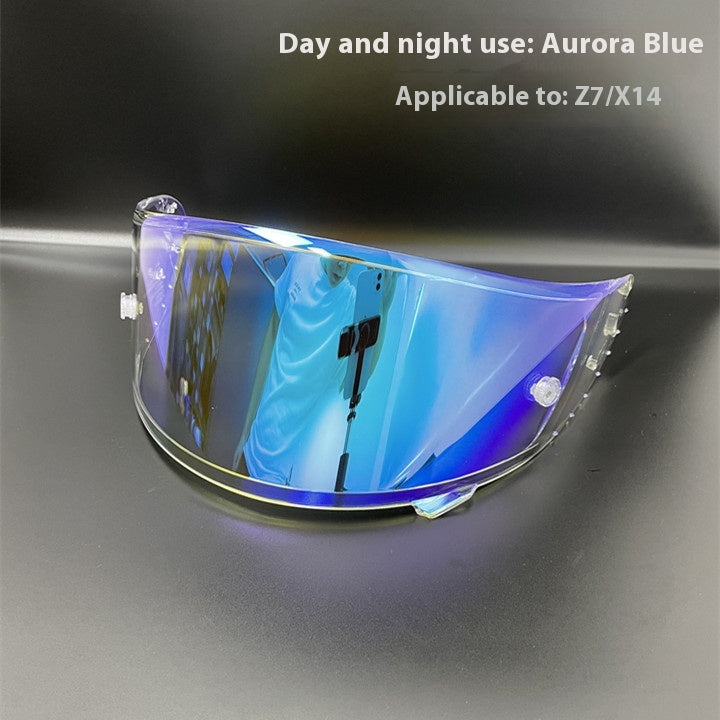 Convient pour le casque RYD Electroplating Lens Full Face Casque Sunscreen Lens Antifog Set