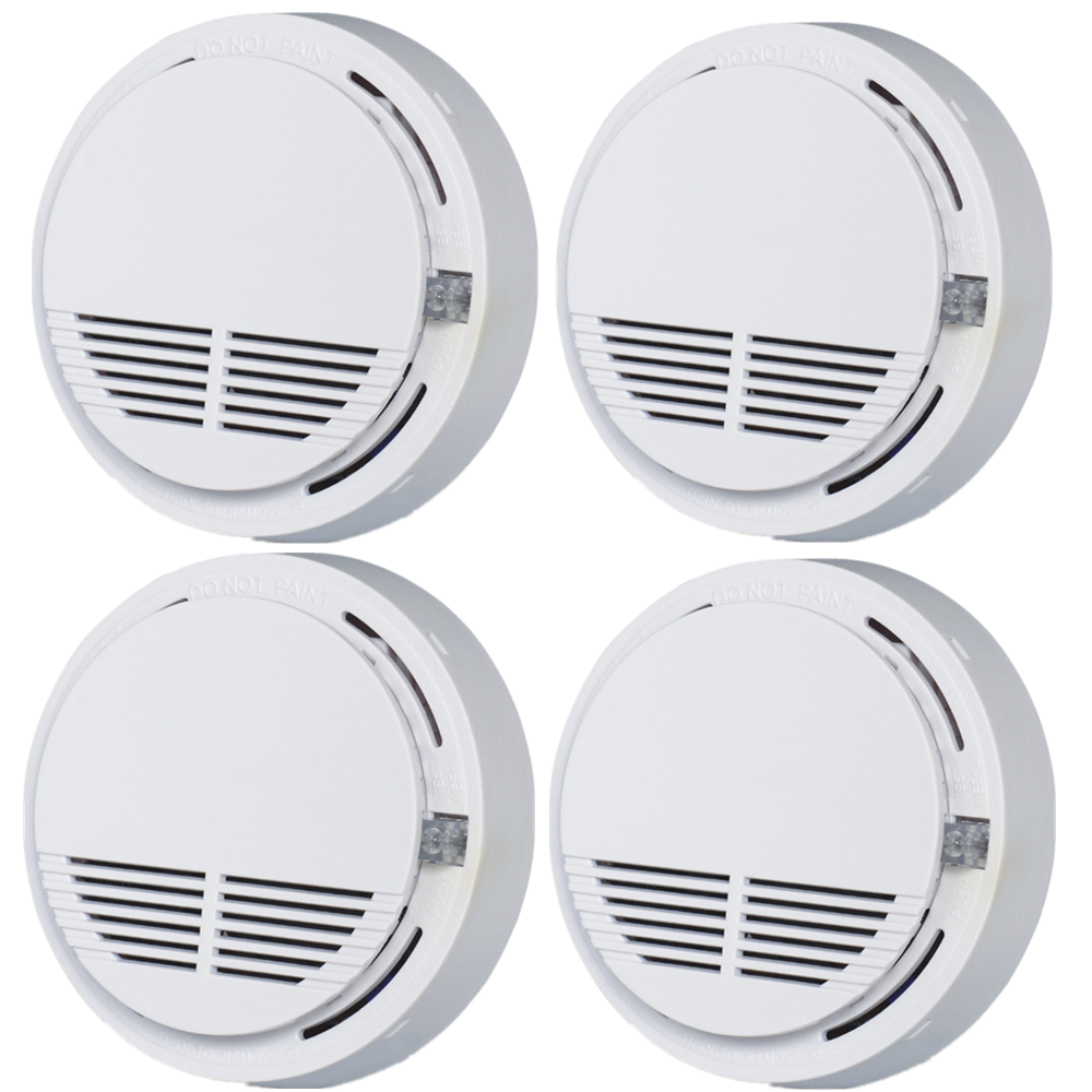 Détecteur d'alarme de fumée maison Détecteur d'alarme d'incendie avec batterie 9V