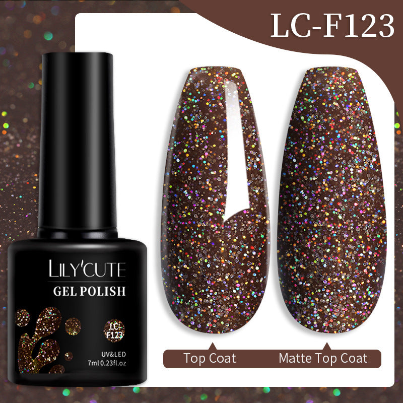 Jeu populaire Glitter Colle d'ongle de couleur solide