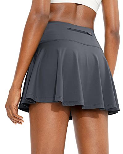 Amazon Summer Jupe de tennis plissé pour femmes Retour ceinture Pocket High Waist Outdoor Sports Golf