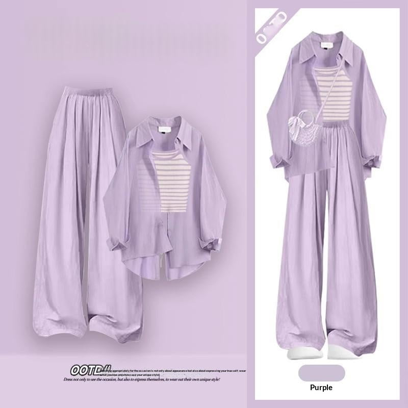 Pantalons à trois pieces en pantoufles pour l'été pur