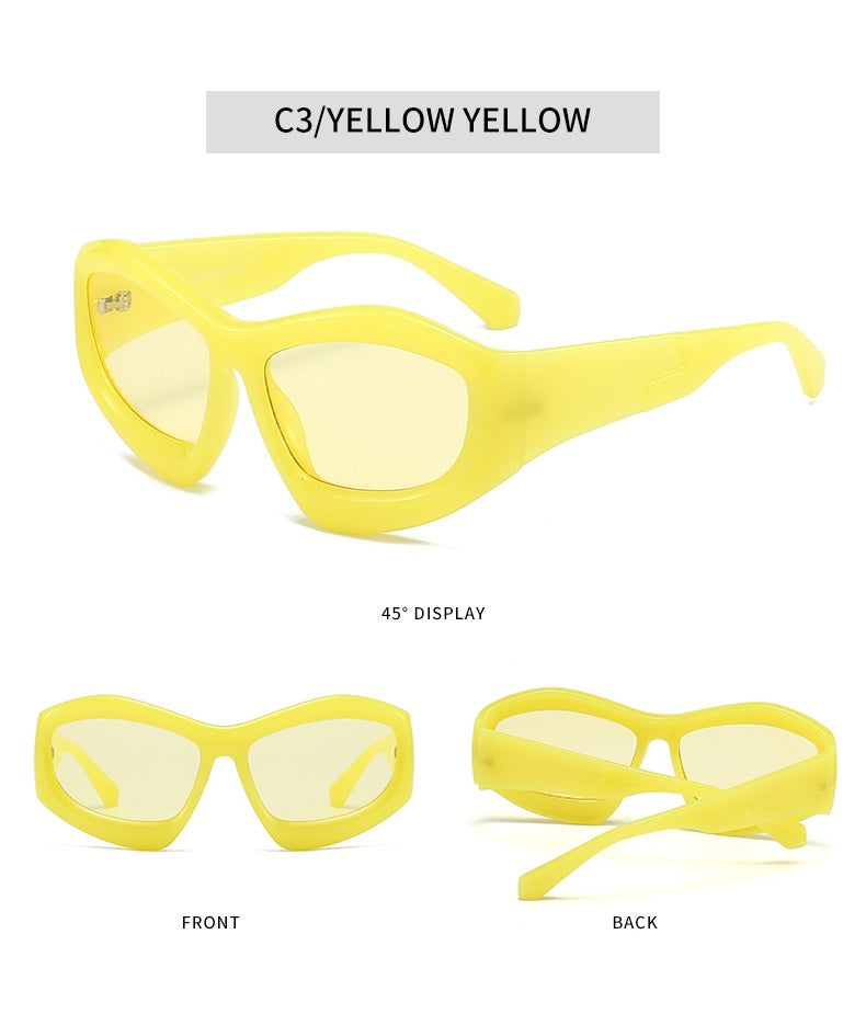 Hommes et femmes Riding Outdoor Personnalité Forme concave Lunettes de soleil