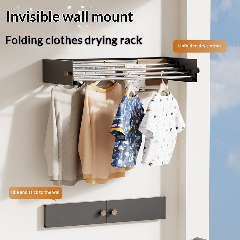 Balcon Invisible Rack de séchage à la maison Vêtements intérieurs