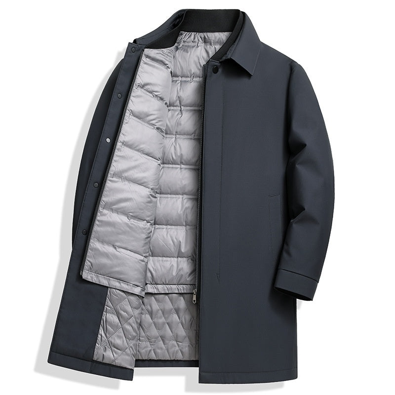 Veste décontractée pour hommes de taille moyenne White Duck Down Business