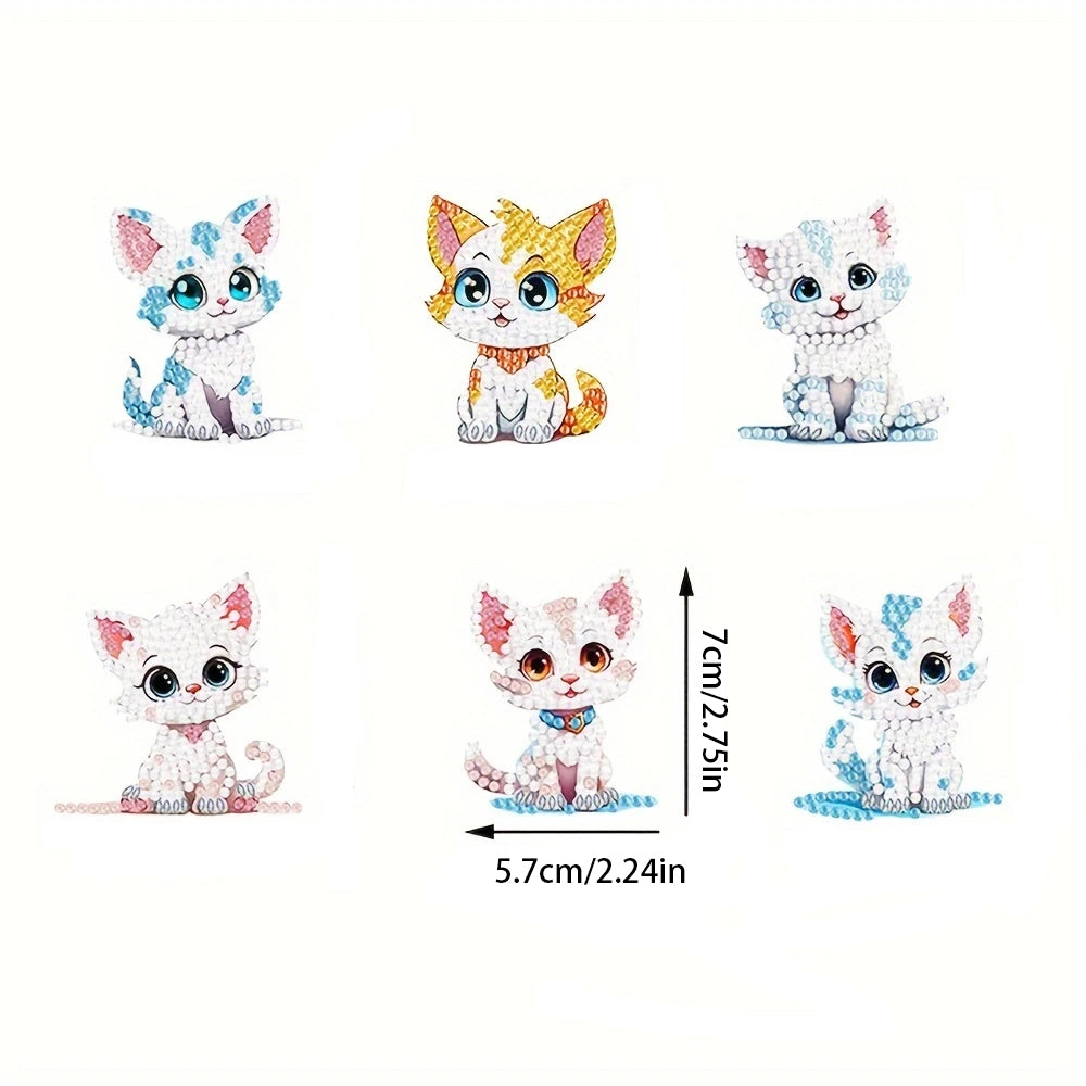 Porte-clés de peinture diamant bricolage - Motif animal
