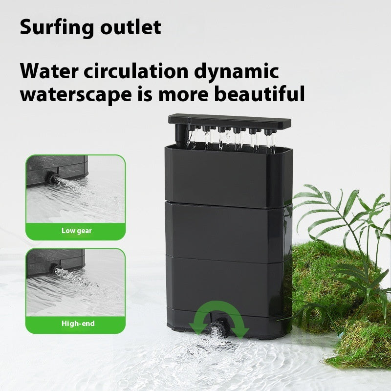 Filtre de tortue Niveau d'eau bas Trois-en-un Cycle de purification de l'eau Drain Drip Filter Box