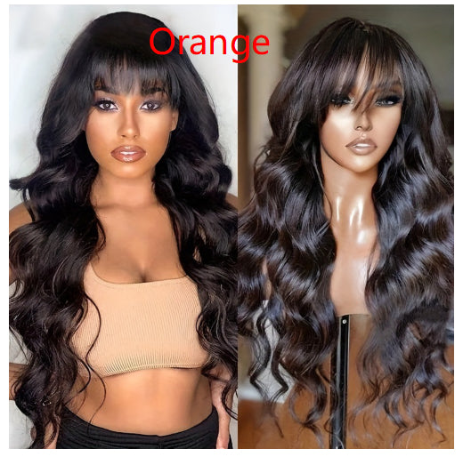 AliExpress Foreign Trade Long Wavy Full Head Wig