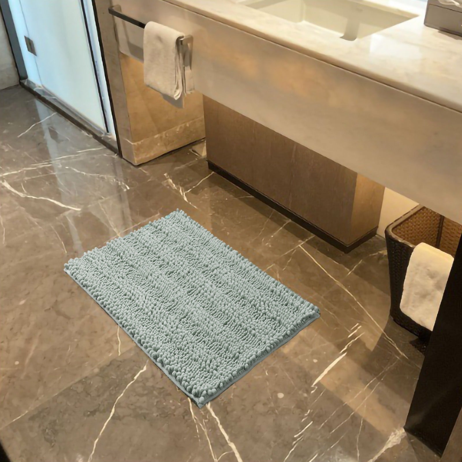 Set 2 pièces de tapis de bain vert Sage