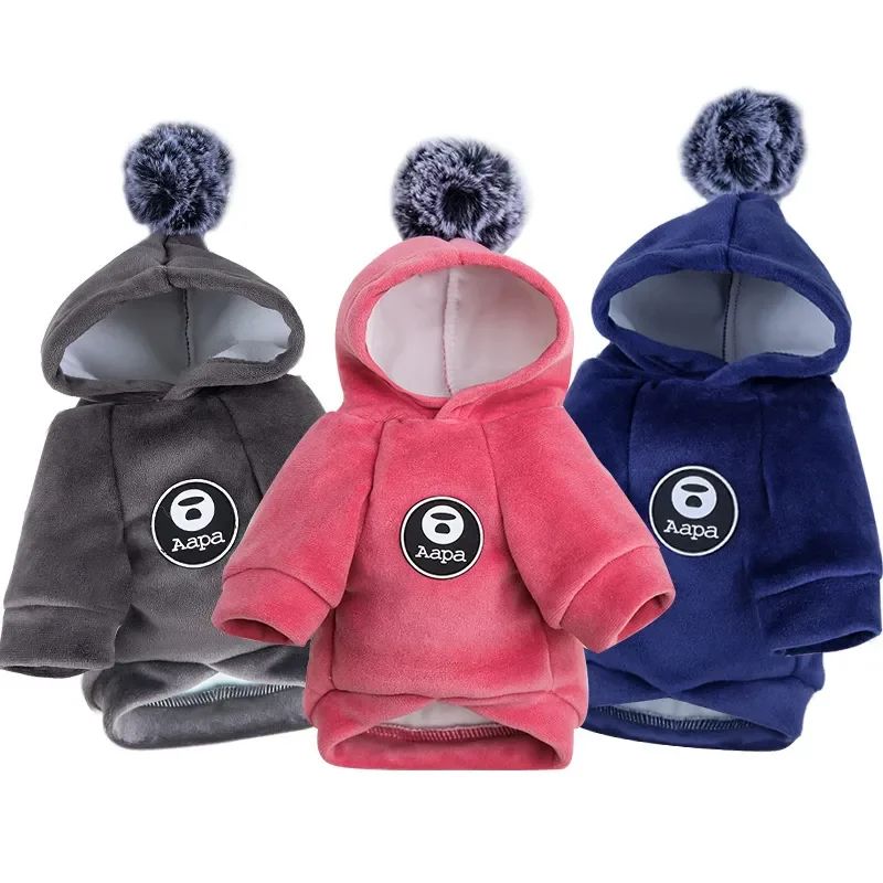 Animaux de compagnie Cat Vêtements Fleece Hairball à capuche Veste Hiver Kitty Petits chiens moyens Chats