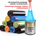 Pull-chaîne portable sac poubelle mélangé couleur-15 pcs-1 rouleau