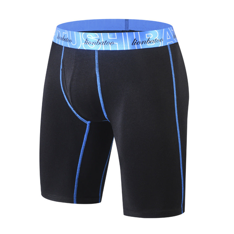Sous-vêtements pour jambes longues pour hommes Coton Boxers pour jambes anti-friction