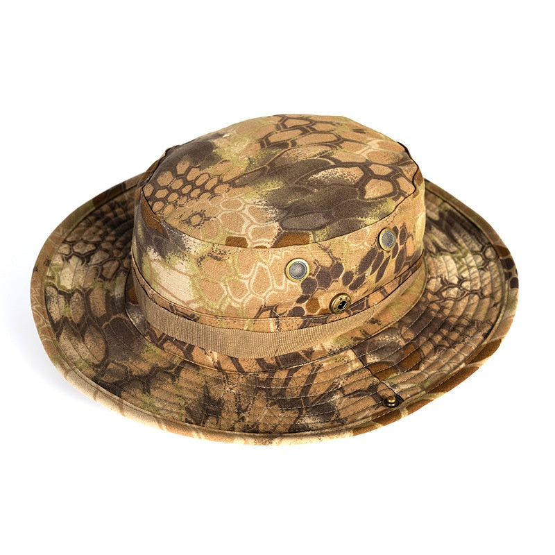 Chapeau tricoté Chapeau à larges bords Chapeau de soleil Chapeau de pêcheur de style militaire
