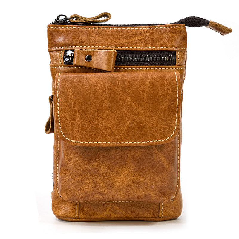 Sac de ceinture en cuir pour homme Crazy Horse