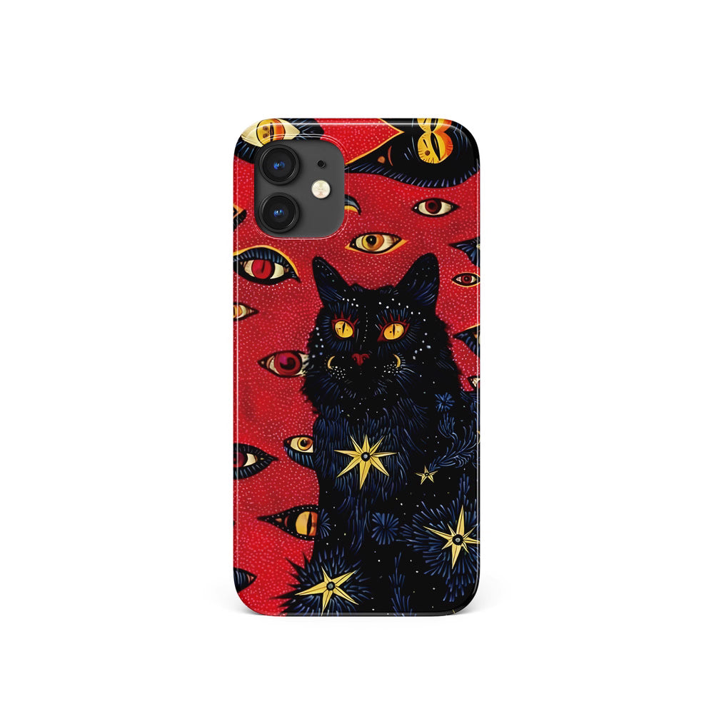 Case de téléphone à oeil de chat rétro Niche