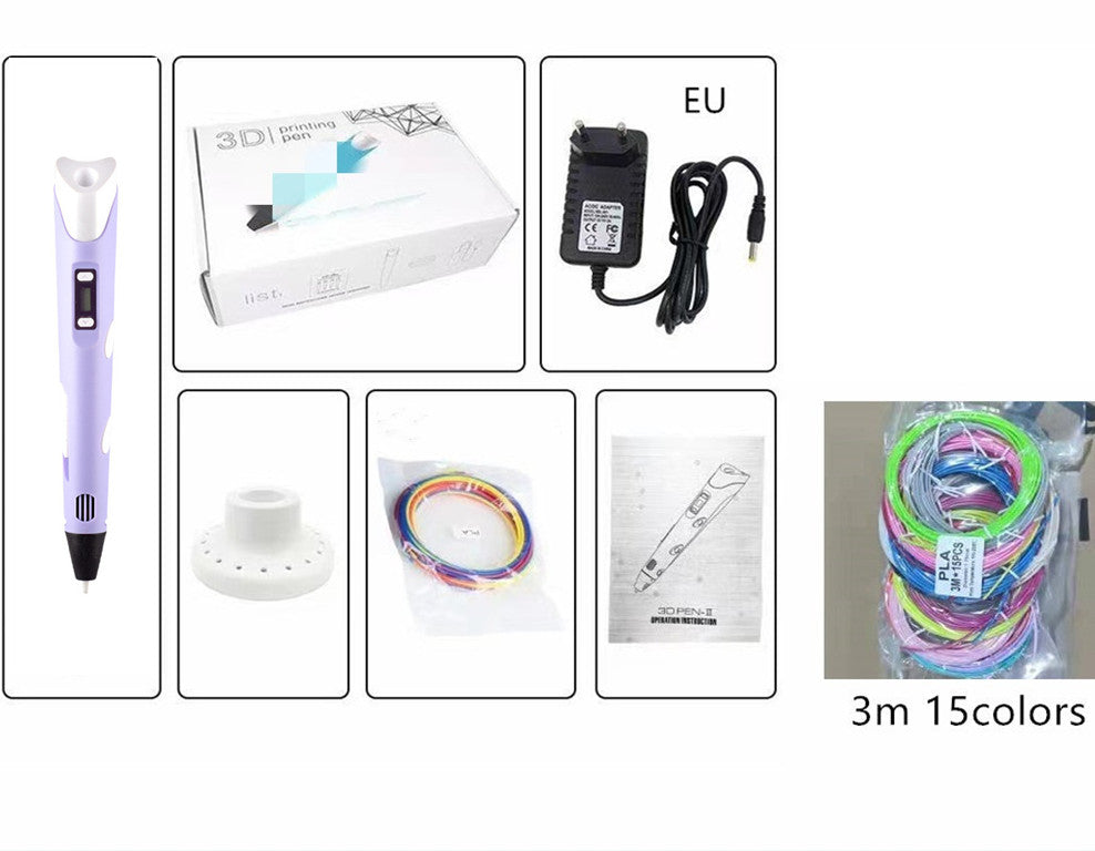Ensemble de jouets de brosses tridimensionnelles 3D pour enfants