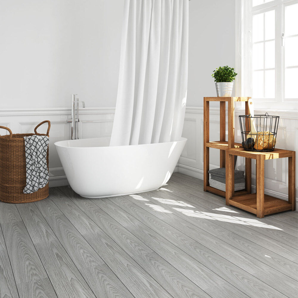 5mFloor Planches Carreaux Autocollant Effet Bois Vinyle Planchers Décor salle de bain