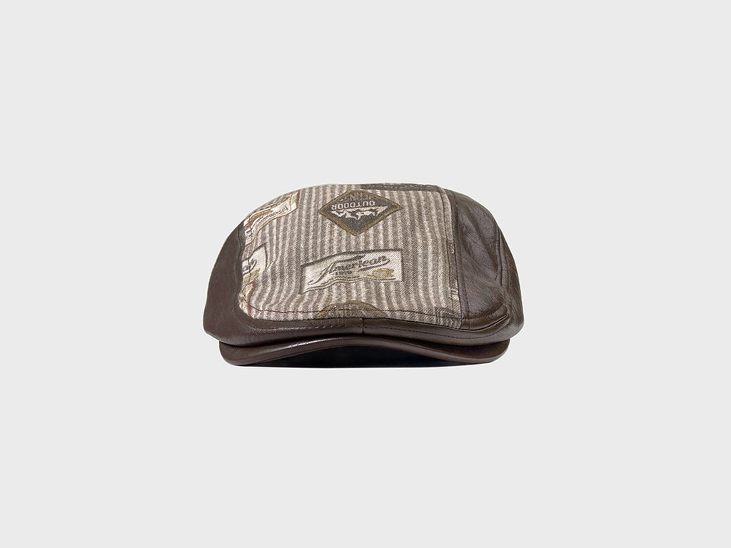 Chapeaux d'avance en cuir PU rétro automne hiver