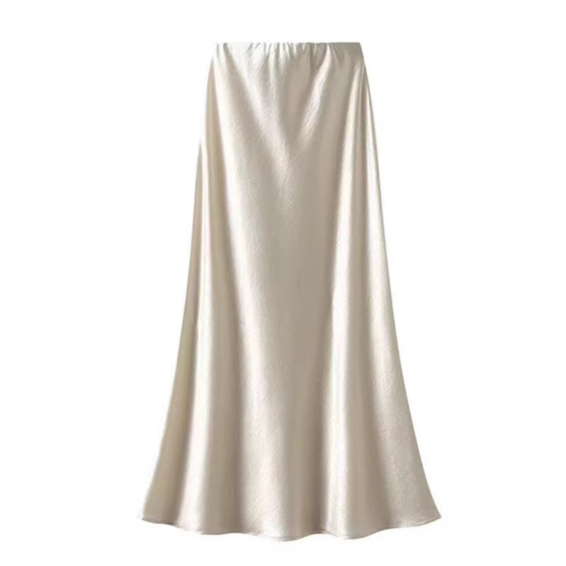Jupe en satin acétate pour femmes
