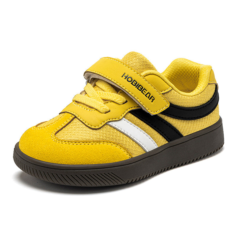 Children's retro hook-and-loop sneakers, wide and comfortable fit