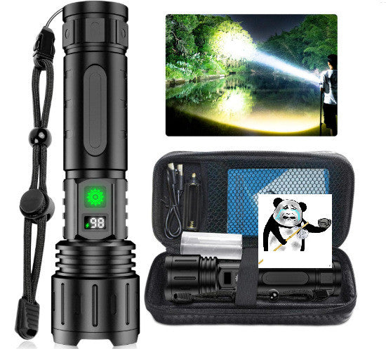 Strong Light Lampe de poche rechargeable Patrouille extérieure portable