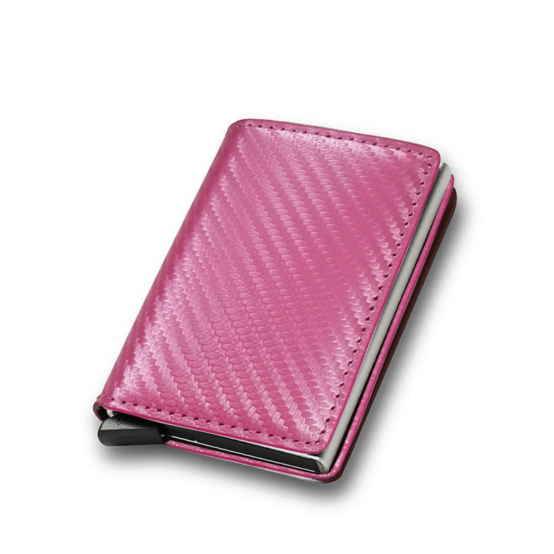 Alliage d'aluminium de portefeuille pour hommes en fibre de carbone RFID