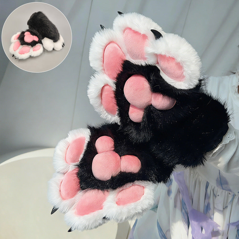 Japanese-style canine fur gloves
