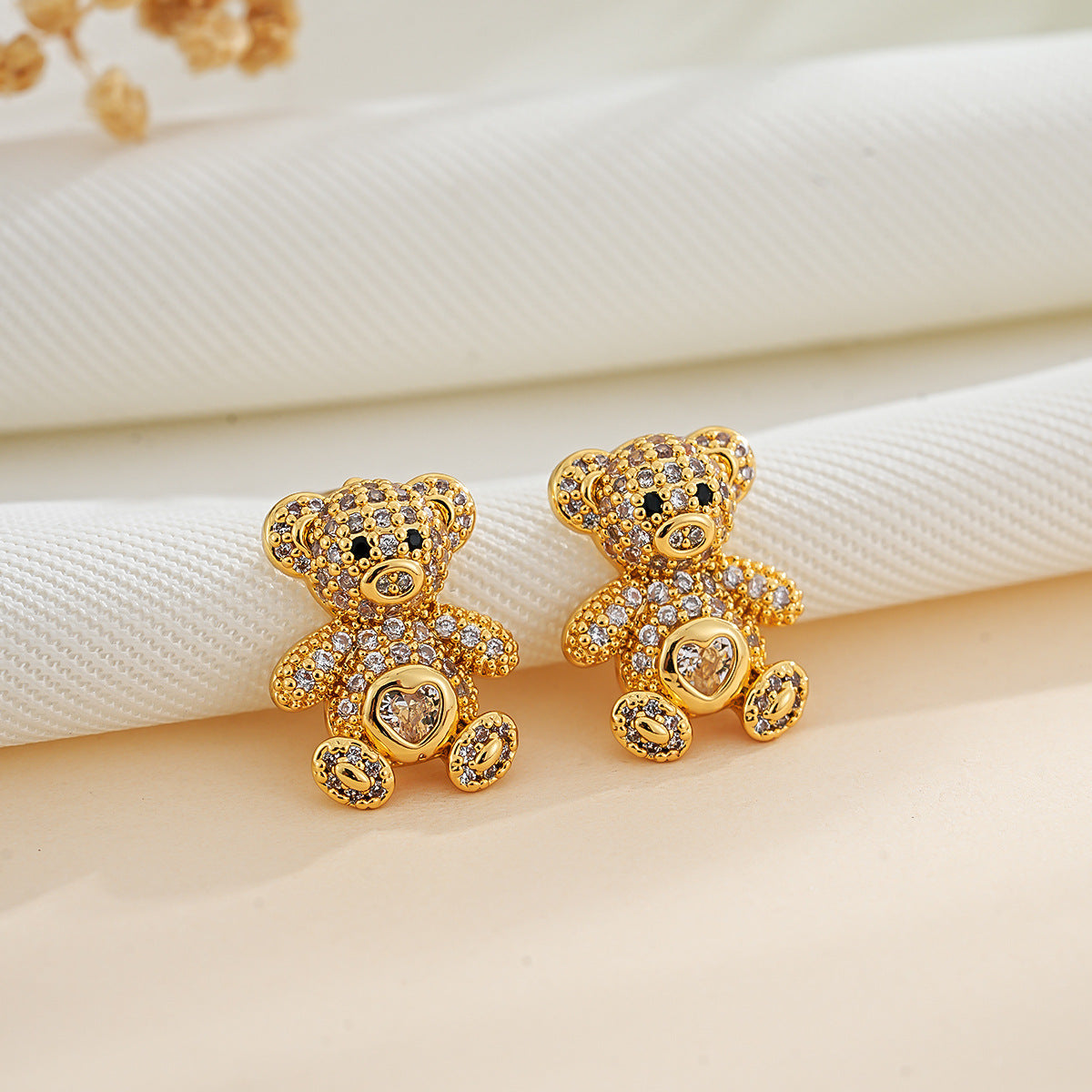 Boucles d'oreilles d'ours mignons haut de gamme