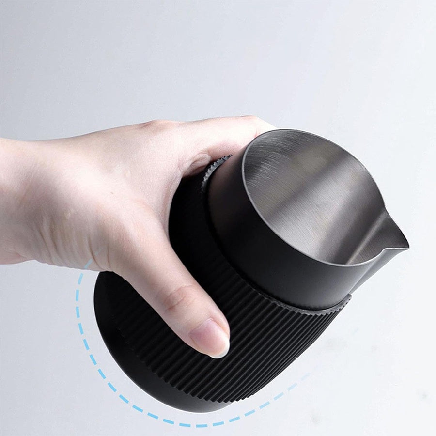Silicone recouvert résistant à la chaleur en acier inoxydable Spout Latte Art Pitcher Café Latte Art P