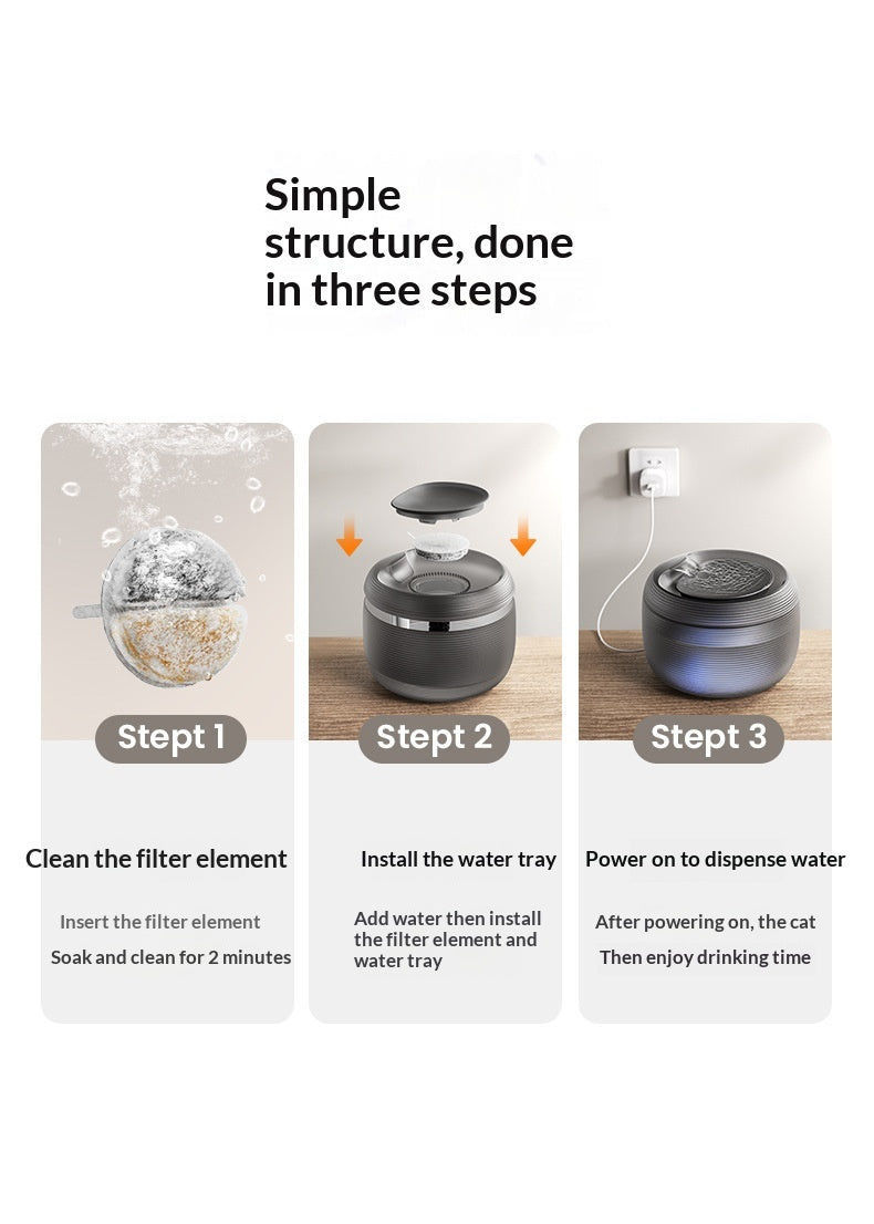 Fontaine d'eau pour animaux intelligents