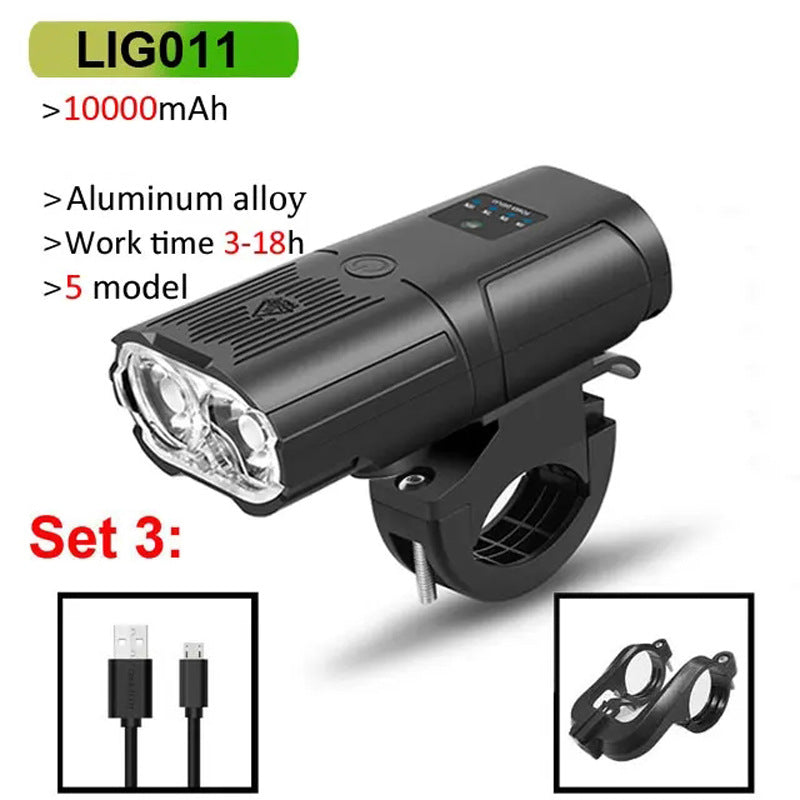 Lumière de vélo avant LED 3-en-1 avec charge