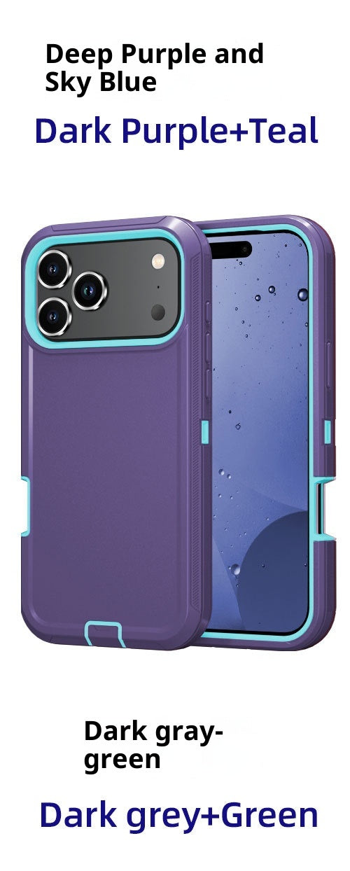 Applicable to 17promax Three-Proof Robot Solid Color Phone Case