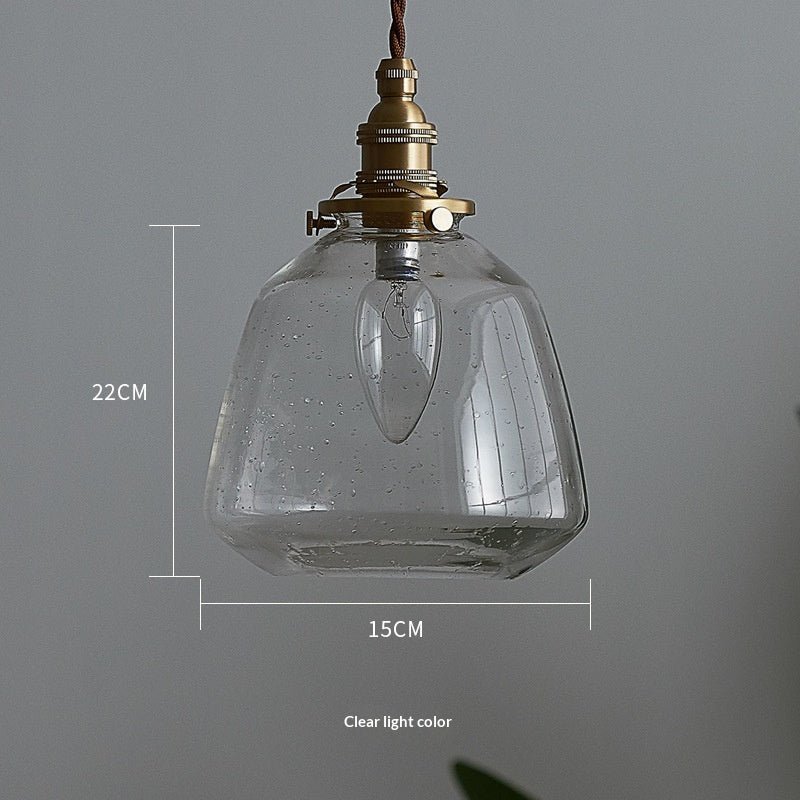 Rétro verre minimaliste petit pendentif lumière pour les salles à manger et Hallways