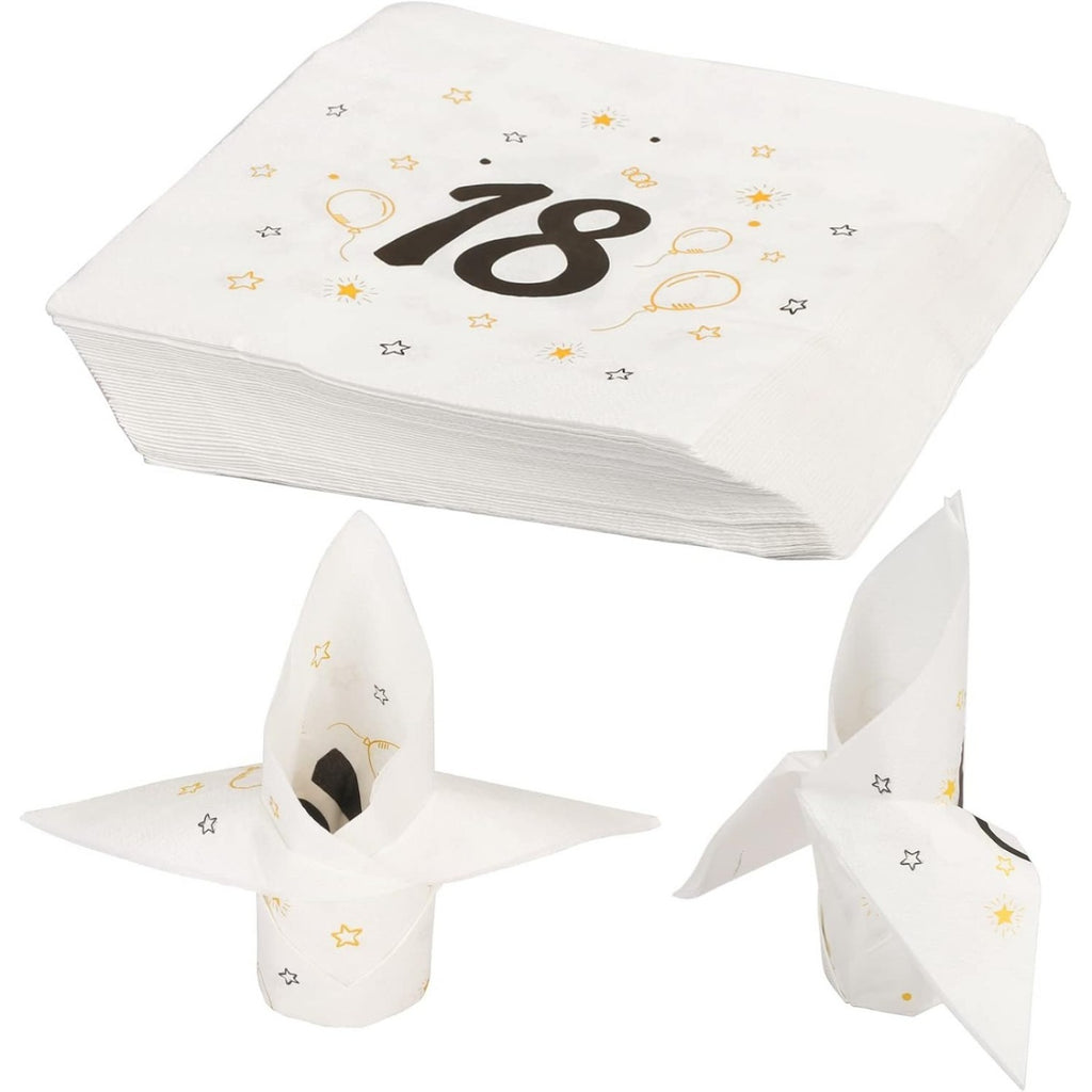 Paquet de 40 serviettes pour 18 ans