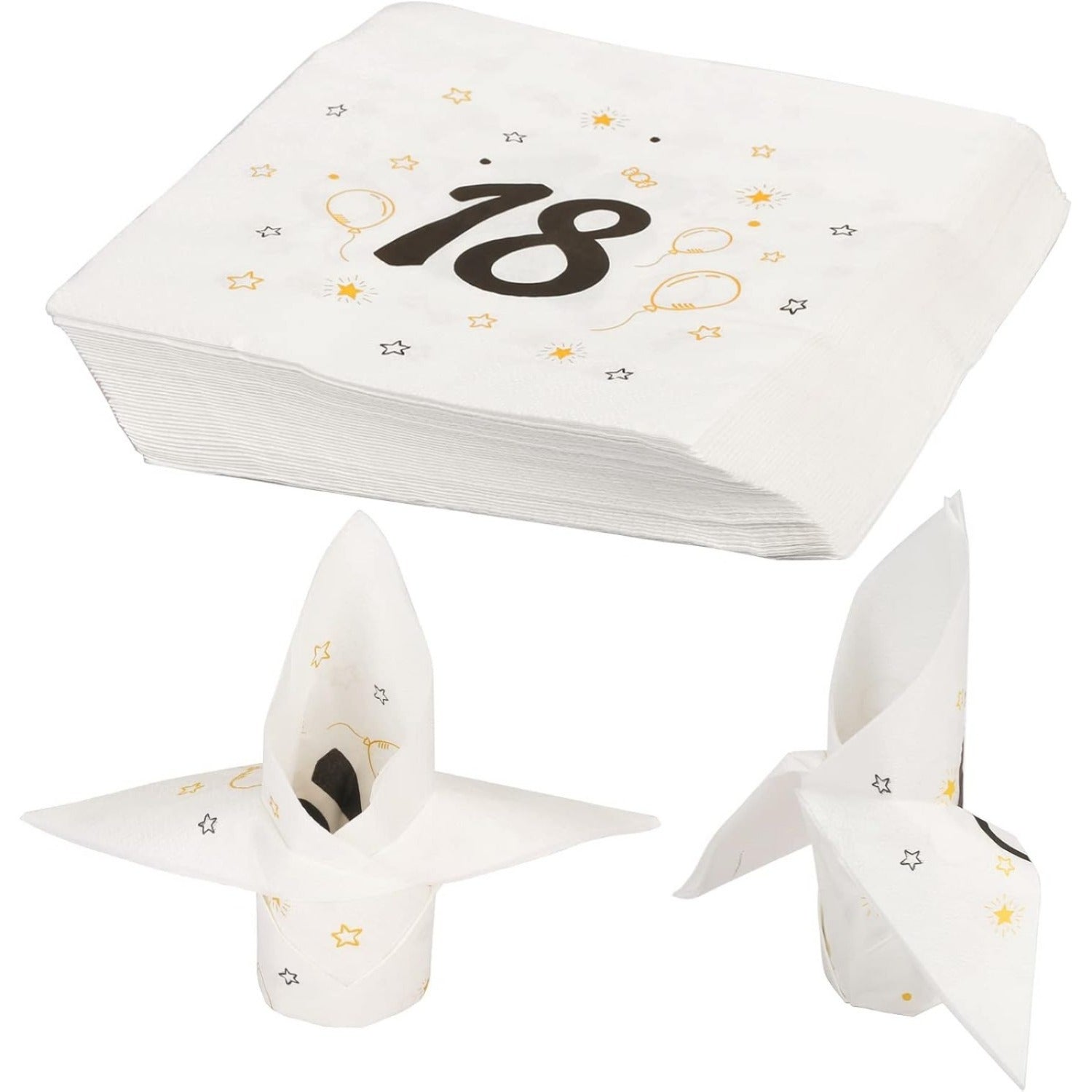 Paquet de 40 serviettes pour 18 ans