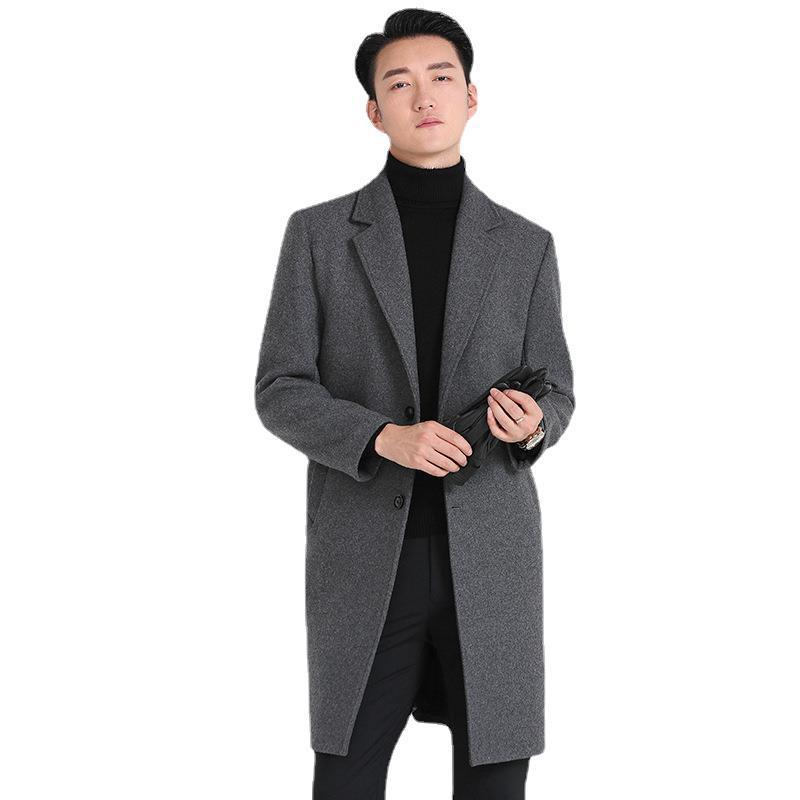 Manteau de laine mi-longueur pour hommes