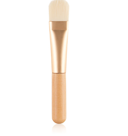 Poignée en bois Brosse de traitement du visage portable Outils de maquillage de beauté